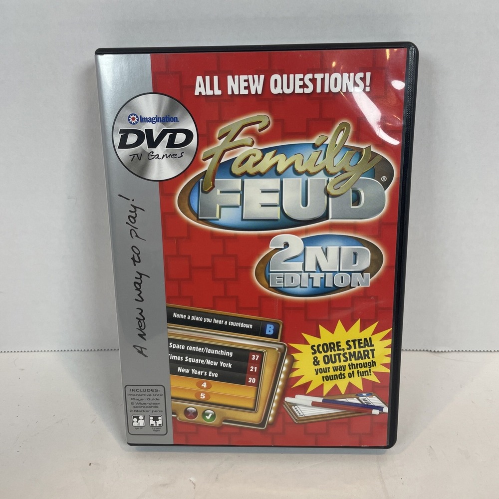 Imagination Family Feud DVD Game Unisex OS Red 2nd Edition Interactive‎ TV Game